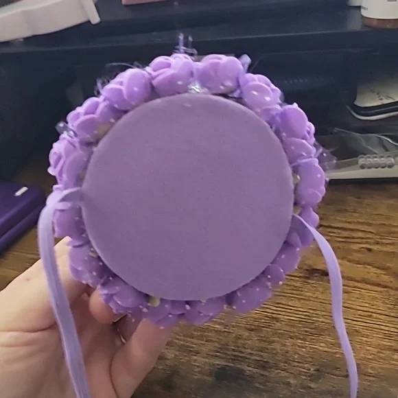 First Year Tiara "1" Purple & Silver - Picture 4 of 4